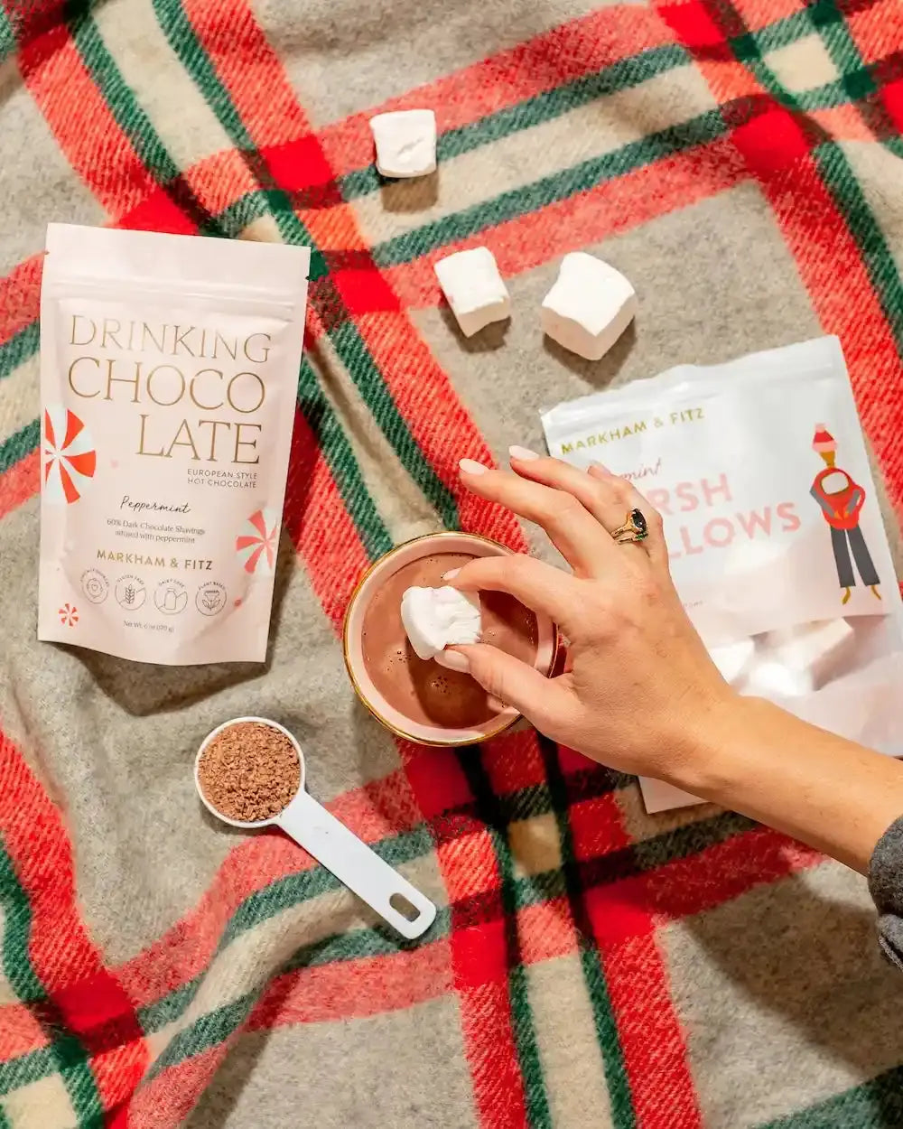Peppermint Drinking Chocolate / Vanilla Bean Marshmallows / No Mug
